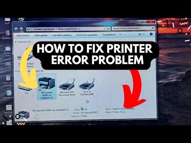 How To Fix HP Printer (Shared Printer) Error Problem In Windows 7 or Windows 10