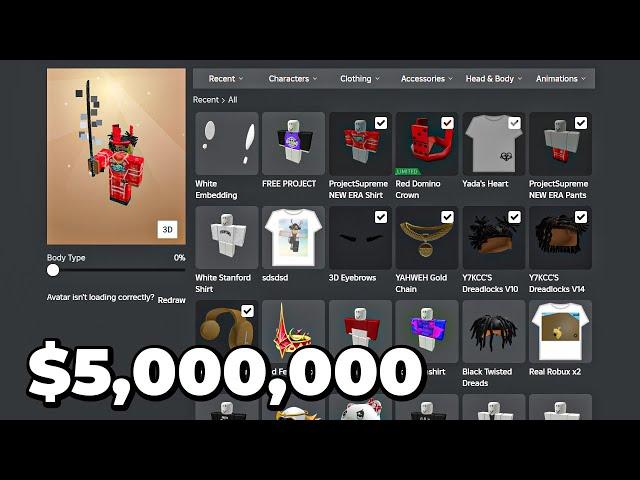 $5,000,000 ROBUX SHOPPING SPREE