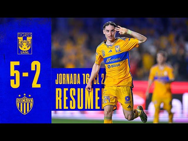  El Resumen | Tigres 5 - 2 Necaxa | Jornada 16 | Clausura 2024