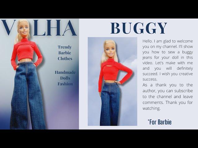 How To Make BUGGY jeans for Barbie