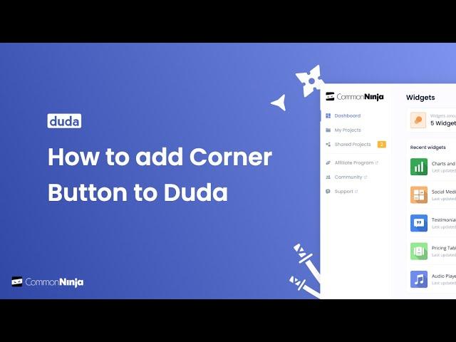 How to add a Corner Button to Duda