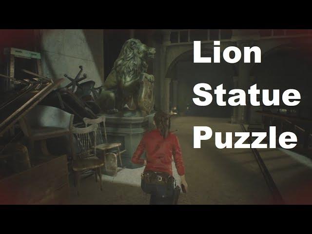 Resident Evil 2 Remake [Claire 2nd Run] - Lion Statue Puzzle