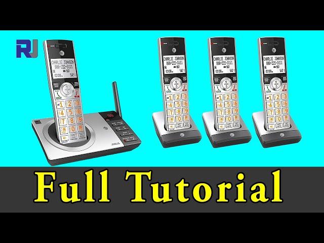 AT&T DECT 6.0 Expandable Cordless Phone with Answering System CL82407 Smart Call Blocker  - Robojax