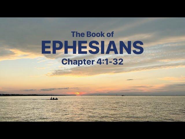 Ephesians 4:1-32 NLT New Living Translation • with text, audio, sunset and ocean background