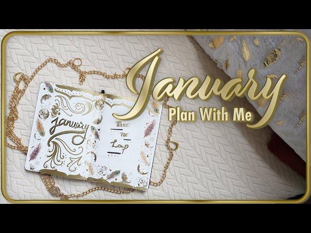 January Bullet Journal Spread | Major Art-Deco Vibes 