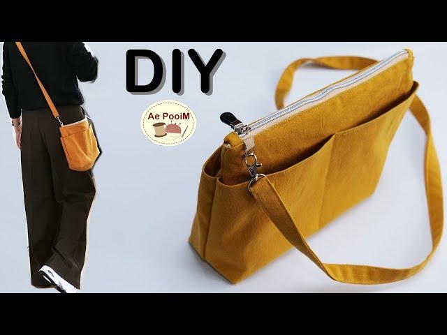 DIY Zipper Crossbody Bag, Easy Sewing Project!