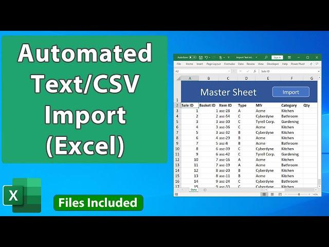 Automated Text Import in Excel with File Selection - The Easy Way - VBA