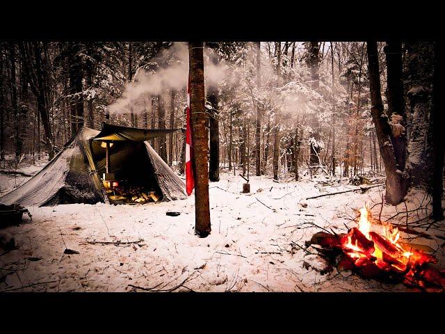 2 Night Winter Camp in a Hot Tent - Build your own Bucksaw Instructions- Hot Water on Demand at Camp