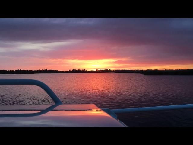 Beautiful sunset in Friesland time lapse