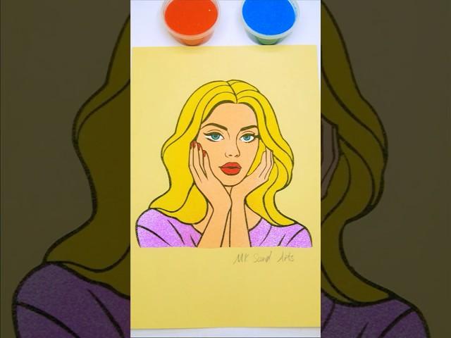 Barbie Princess#barbie #princess #asmr #sandasmr #satisfying #relaxing #sandpainting #sandart