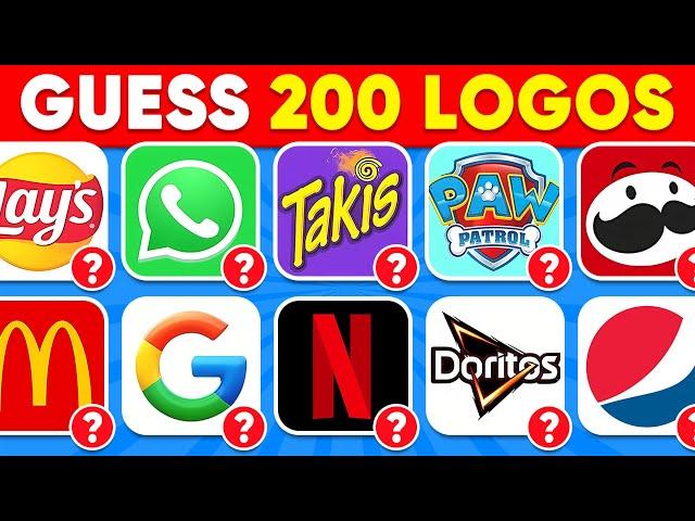 Guess the Logo in 1 Seconds | 200 Famous Logos  | Logo Quiz 2025 | Quiz Alien