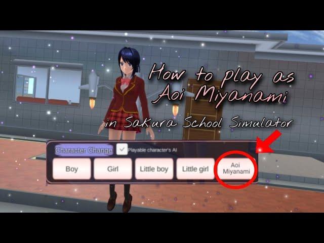 How to play as Aoi Miyanami in Sakura School Simulator