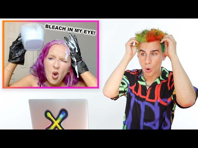 Hairdresser Reacts To Chaotic Bleach Fails