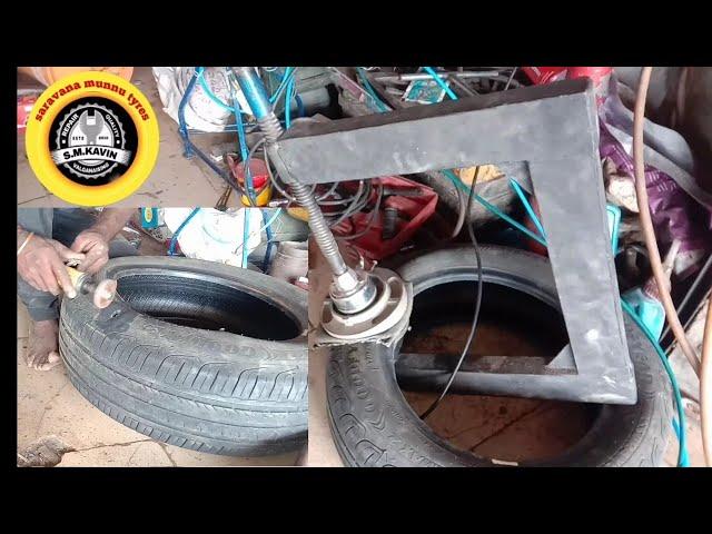 Car Tubeless Tyre // Cut Repair Vulcanizing //