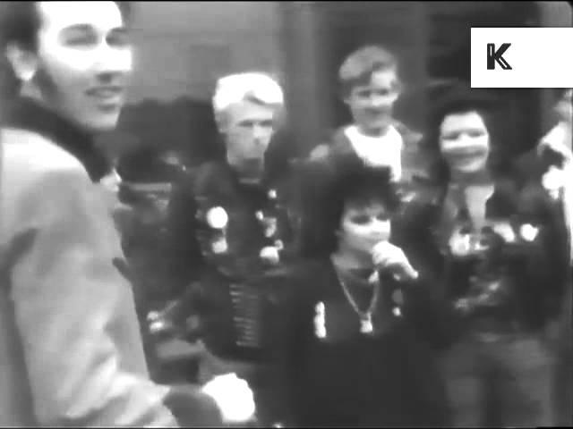 1970s Kings Road Punks argue with Teddy Boy