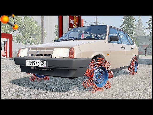 КОЛЕСО Из ПРУЖИН! Сработает? - BeamNg Drive