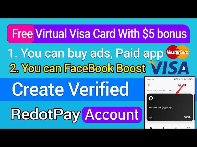 How To Get Free Virtual Visa Card - Free Virtual Credit Card - RedotPay Card