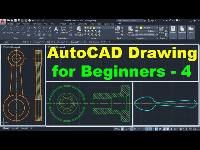 AutoCAD Drawing Tutorial for Beginners - 4