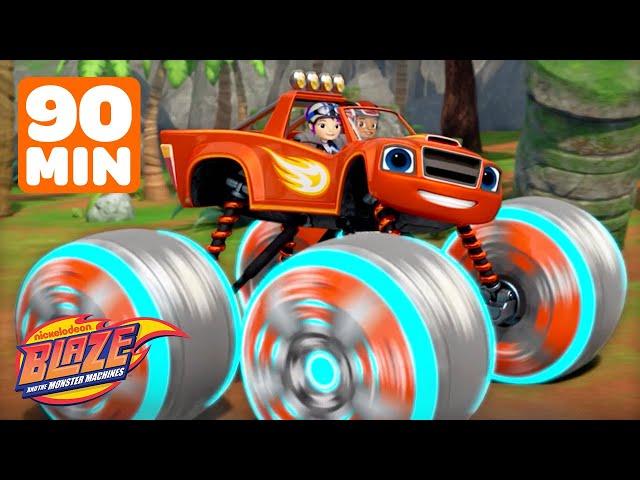 90 MINUTES of Blaze's Best Monster Machine TIRES!  | Blaze and the Monster Machines