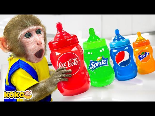 Series Of Cutest Rainbow Jelly: Monkey Koko Get Challenge With Honey Jelly | KUDO KOKO CHANNEL