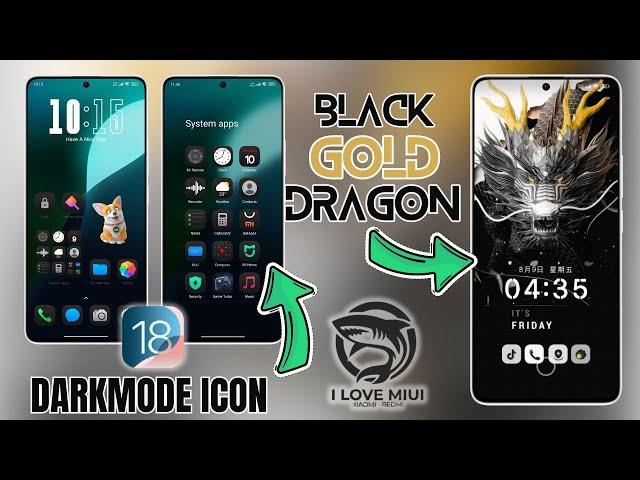 Darkmode iCons, Black Gold Dragon And More Chinese Themes For Global Devices | I Love Miui