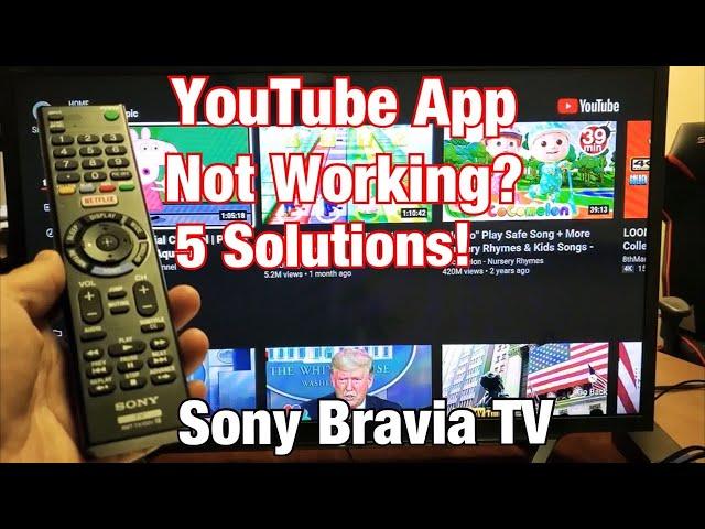 Sony Bravia TV: YouTube App Not Working, Frozen, Stuck on Buffering, Black Screen FIXED!!!