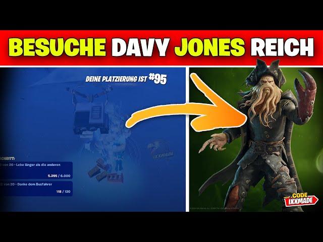 Besuche Davy Jones Reich Fortnite Piratenkodex 8 Aufgabe Fluch der Karibik