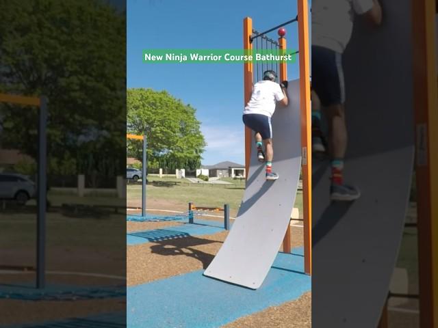 Warped Wall Practice | NEW BATHURST NINJA WARRIOR PARK #ecopenny #shorts