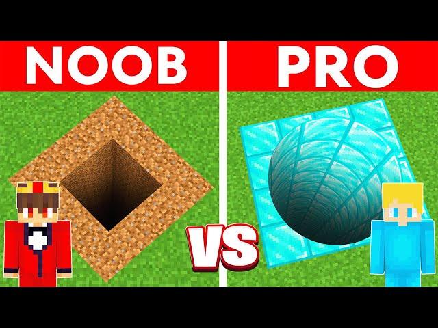 Minecraft NOOB vs PRO: SICHERSTER UNTERGRUND TUNNEL BAU CHALLENGE 