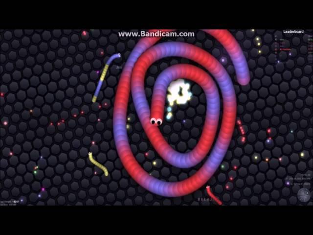 Slither.io : Reaching 25,000 points and stupid death