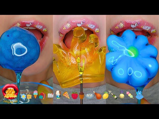 EATING EMOJI FOOD CHALLENGE SATISFYING ASMR 먹방