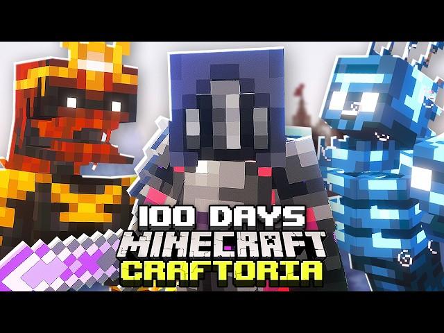 I Survived 100 Days in CRAFTORIA in Minecraft