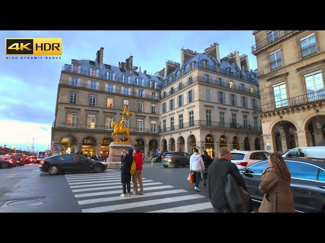 Paris France  Rue de Rivoli Walking Tour (January 2024) 4K HDR