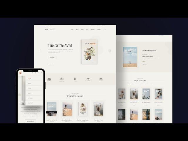 Build A Modern Responsive e-commerce books website using React JS | e-commerce books store  website