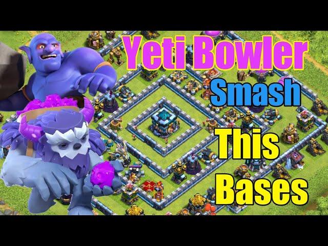 Th13 Yeti + Bowler Smash legend league attacks 2020 March! Town Hall13 Yeti Bowler Smash Strategy!