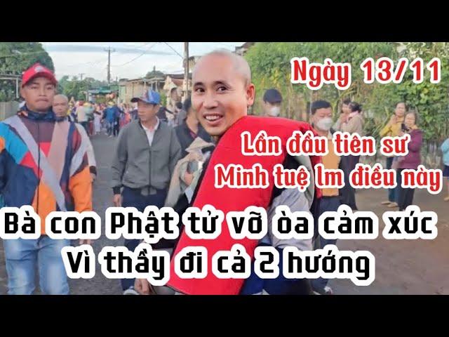 Vỡ òa cảm xúc vì lần đầu tiên sư Minh Tuệ chào Phật tử cả 2 hướng #thichminhtue #minhtue