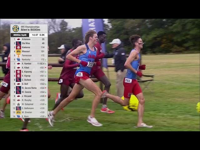 Eliud Kipsang wins the individual SEC Cross Country Championship