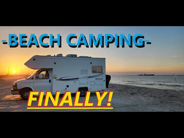 GALVESTON BEACH CAMPING!!