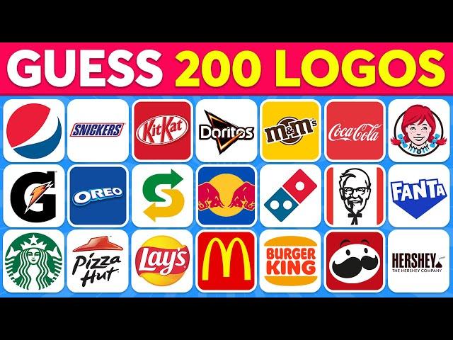 Guess The LOGO In 3 Seconds | 200 Famous Logos Food & Drink Edition  Logo Quiz 2024