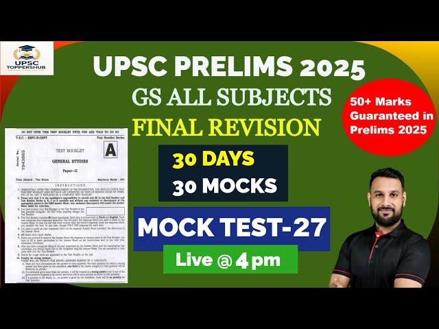 UPSC Prelims 2025: All GS Subjects Revision in 30 classes by Ankit Sir #ankitsir #upscprelims2025