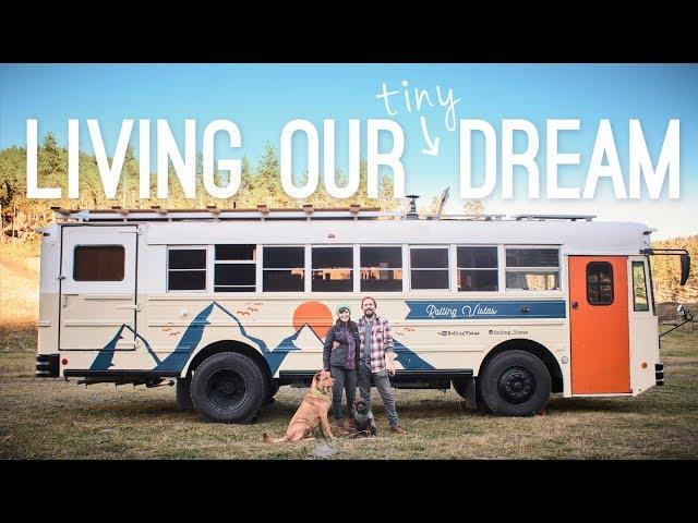 Living Our Tiny Dream | Converting a School Bus into our Cabin on Wheels to Travel North America