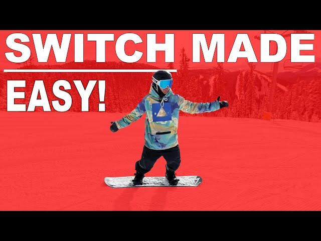 How To Ride SWITCH on your Snowboard in 5 EASY steps! Ultimate Beginner Guide!