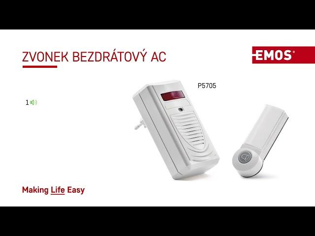 Zvonek bezdrátový AC P5705 | EMOS