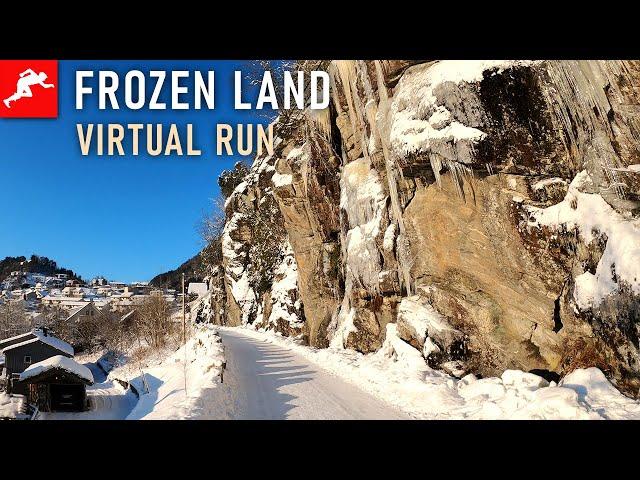 Virtual Run | Frozen Land | Virtual Running Videos For Treadmill