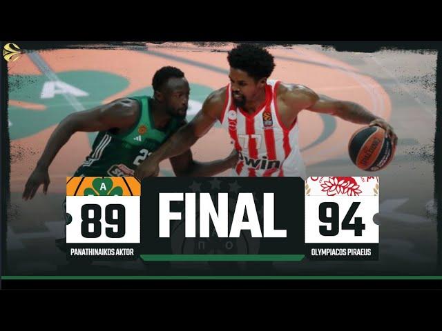 Panathinaikos - Olympiacos 89-94 | Euroleague R8 Highlights | 08.11.2024