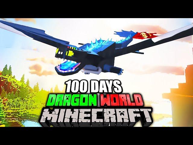 I Survived 100 Days as a DRAGON MASTER in Minecraft