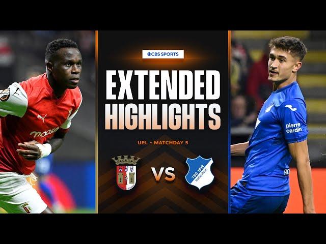 Braga vs. Hoffenheim: Extended Highlights | UEL League Phase MD 5 | CBS Sports Golazo - Europe