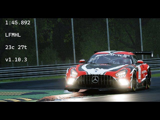 Monza | 1:45.892 | Mercedes AMG GT3 Evo | Kunos BoP | 23c 27t | LFMHL