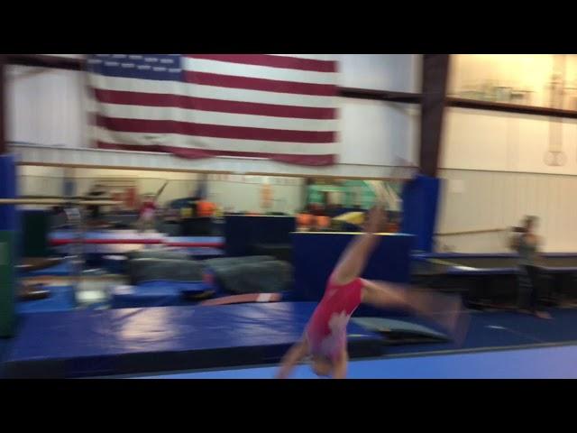 Amazing gymnast tumbles back tuck at Planet Gymnastics