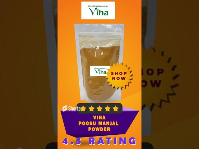 Authentic Viha Poosu Manjal Powder |  Viha Online Health Products | Anitha Kuppusamy Viha
